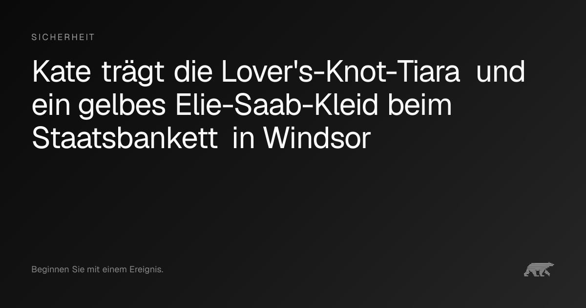 Kate trägt die Lover's-Knot-Tiara und ein gelbes Elie-Saab-Kleid beim ...