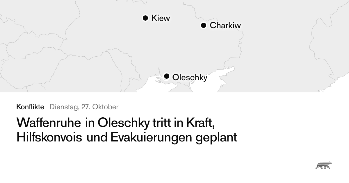 Waffenstillstand in Oleschky tritt in Kraft · Pollar