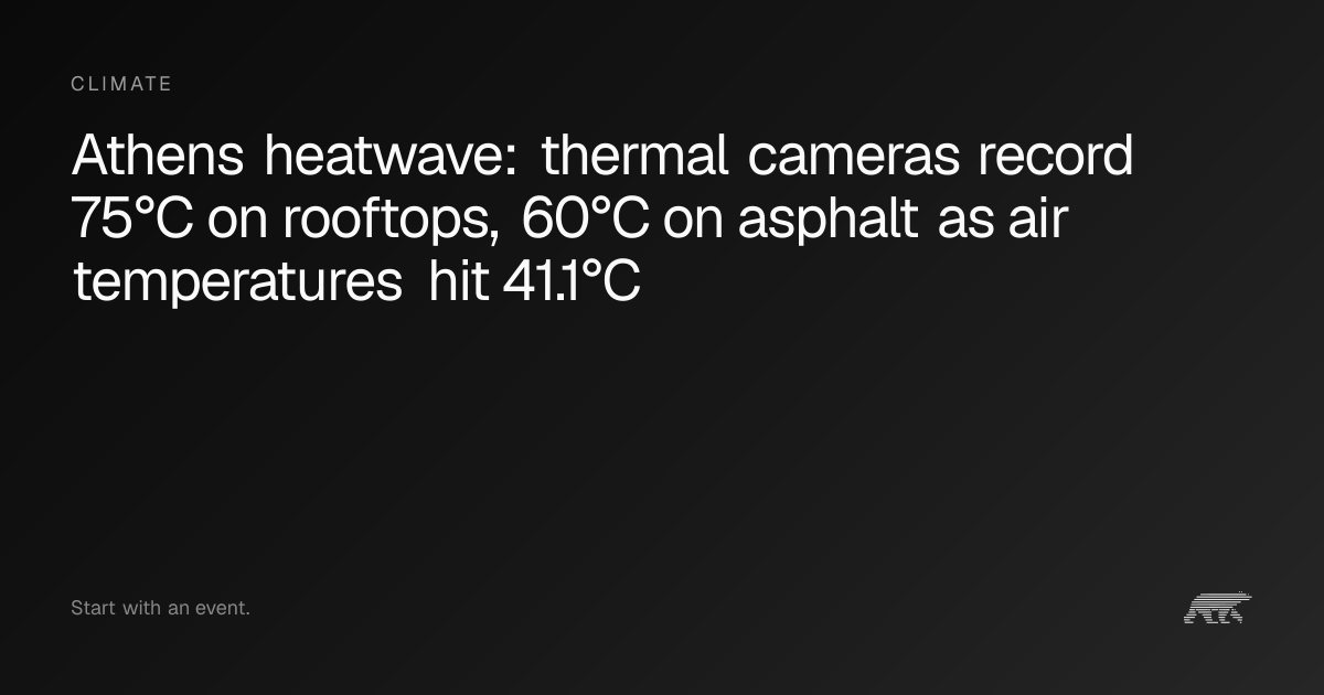 Athens heatwave: thermal cameras record 75°C on rooftops, 60°C on ...