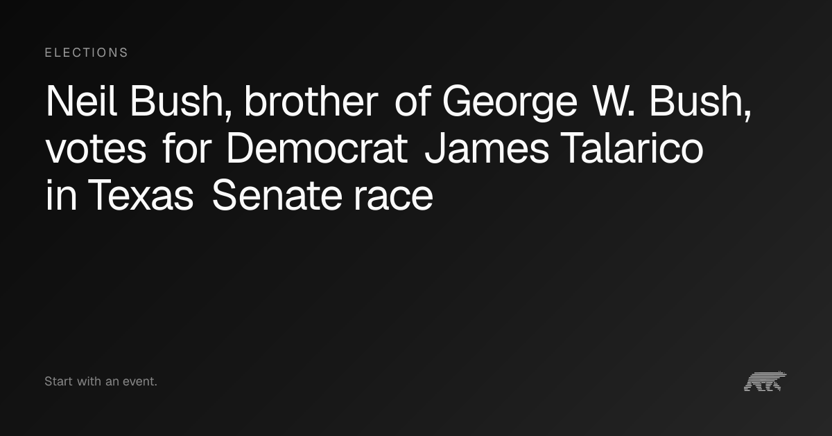 Bush family and Texas Republicans back Talarico over Paxton · Pollar