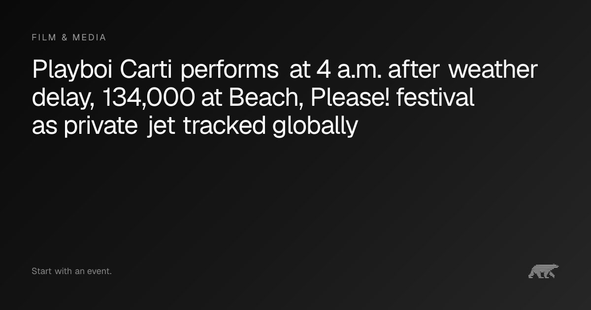 Playboi Carti performs at 4 a.m. after weather delay, 134,000 at Beach ...