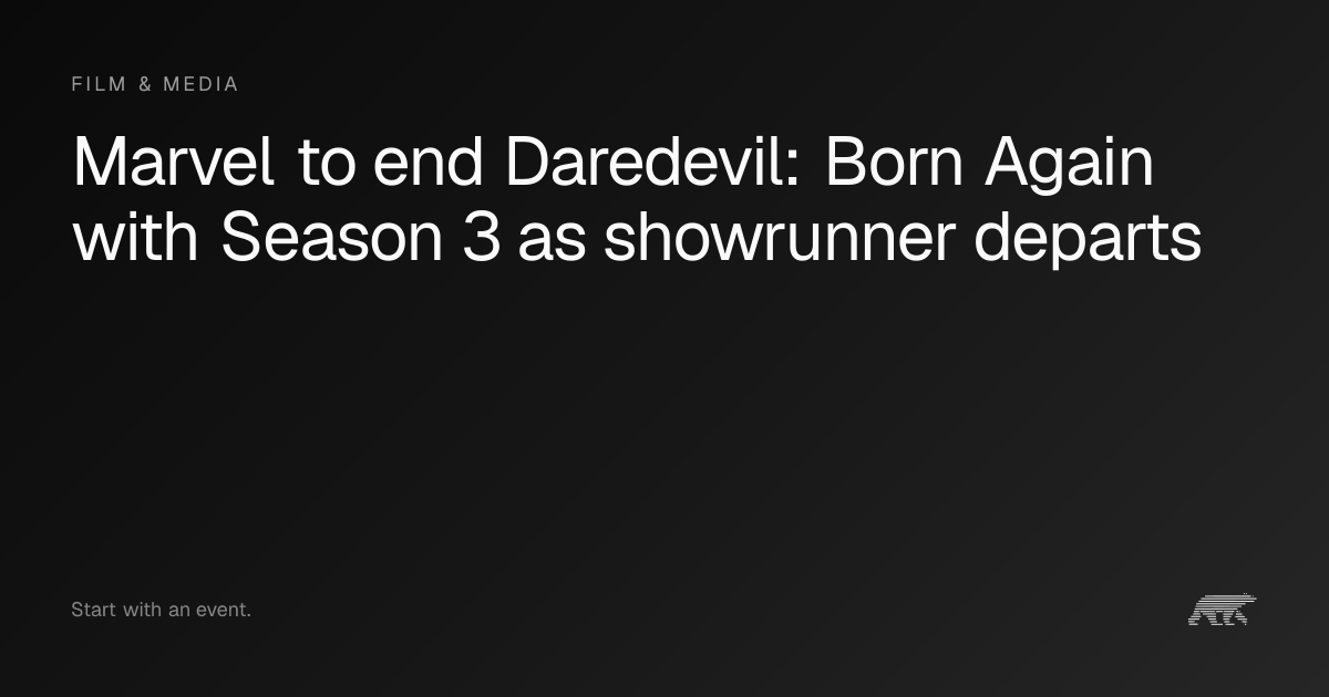 Marvel to end Daredevil: Born Again with Season 3 as showrunner departs ...