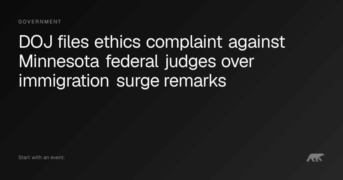 DOJ files ethics complaint against Minnesota federal judges over ...
