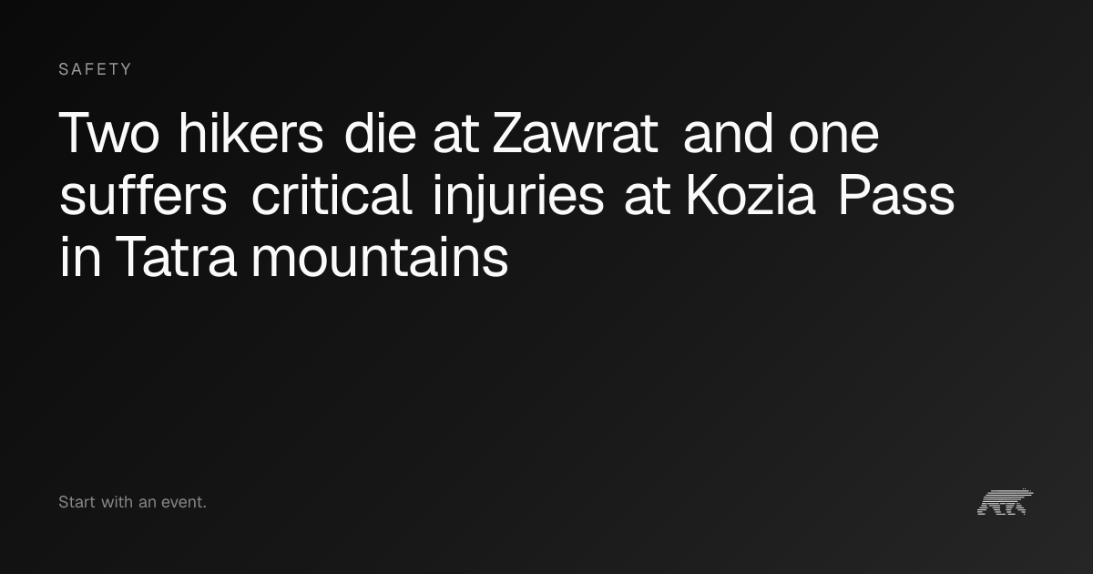 Two die and one injured in Tatra mountain falls · Pollar