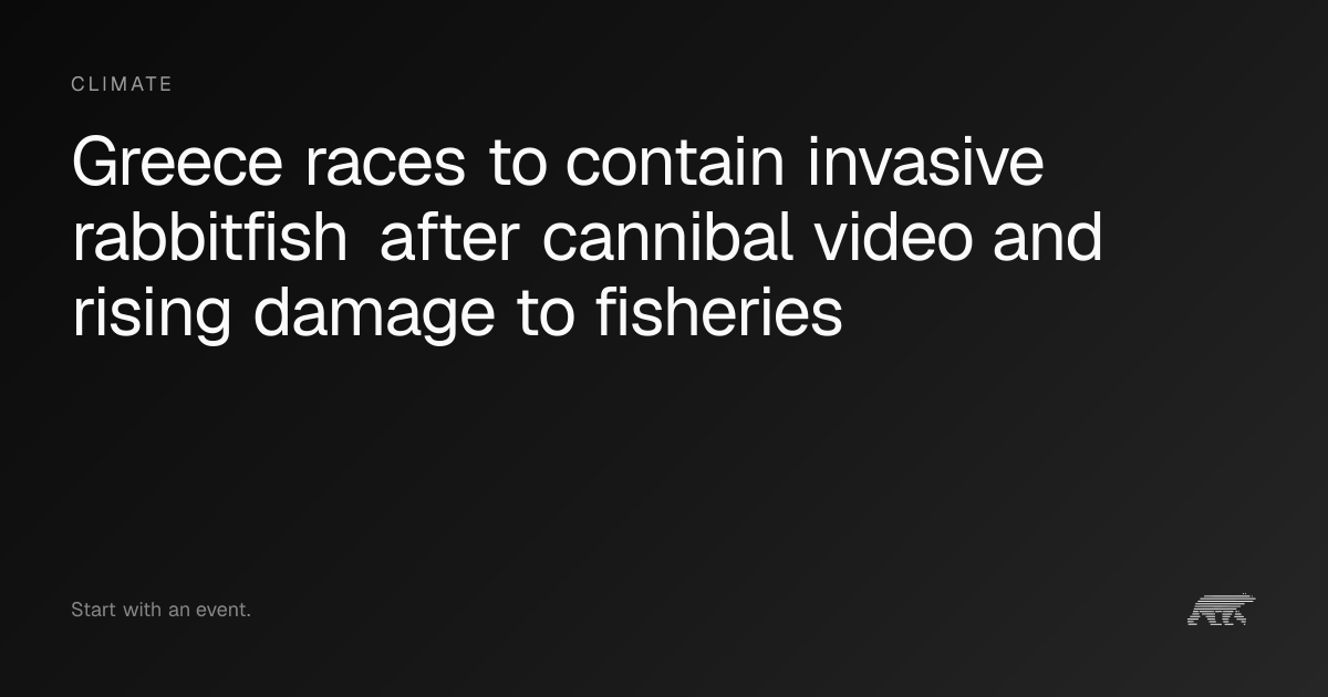 Greece races to contain invasive rabbitfish after cannibal video and ...