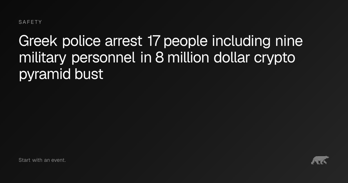 Greek police arrest 17 people including nine military personnel in 8 ...