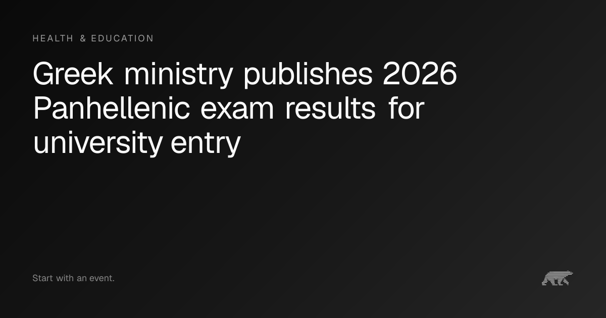 Greek ministry publishes 2026 Panhellenic exam results for university ...