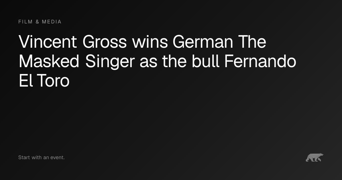 Swiss schlager singer Vincent Gross wins The Masked Singer · Pollar