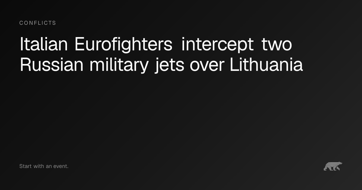 Italian Eurofighters intercept two Russian military jets over Lithuania ...