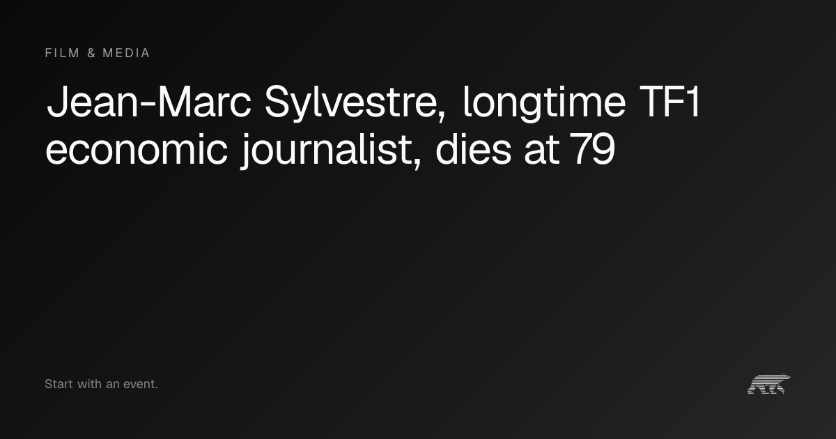 Jean-Marc Sylvestre, longtime TF1 economic journalist, dies at 79 · Pollar