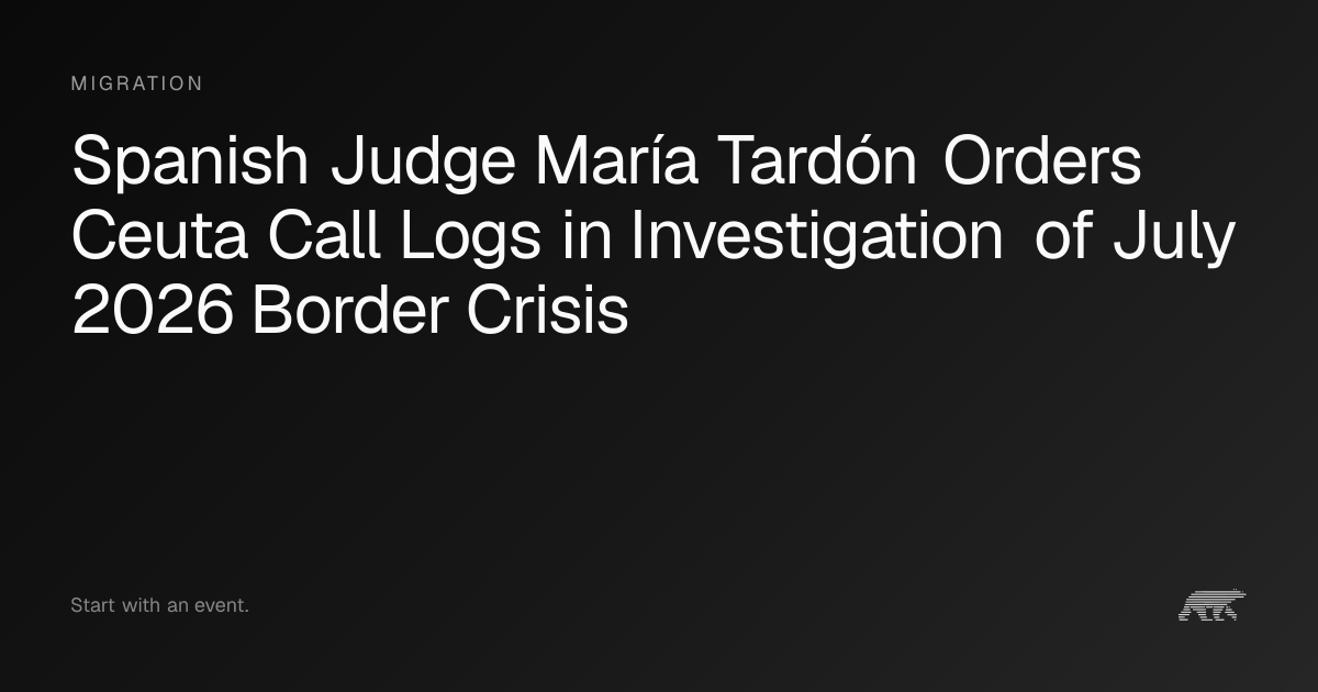 Spanish Judge María Tardón Orders Ceuta Call Logs in Investigation of ...
