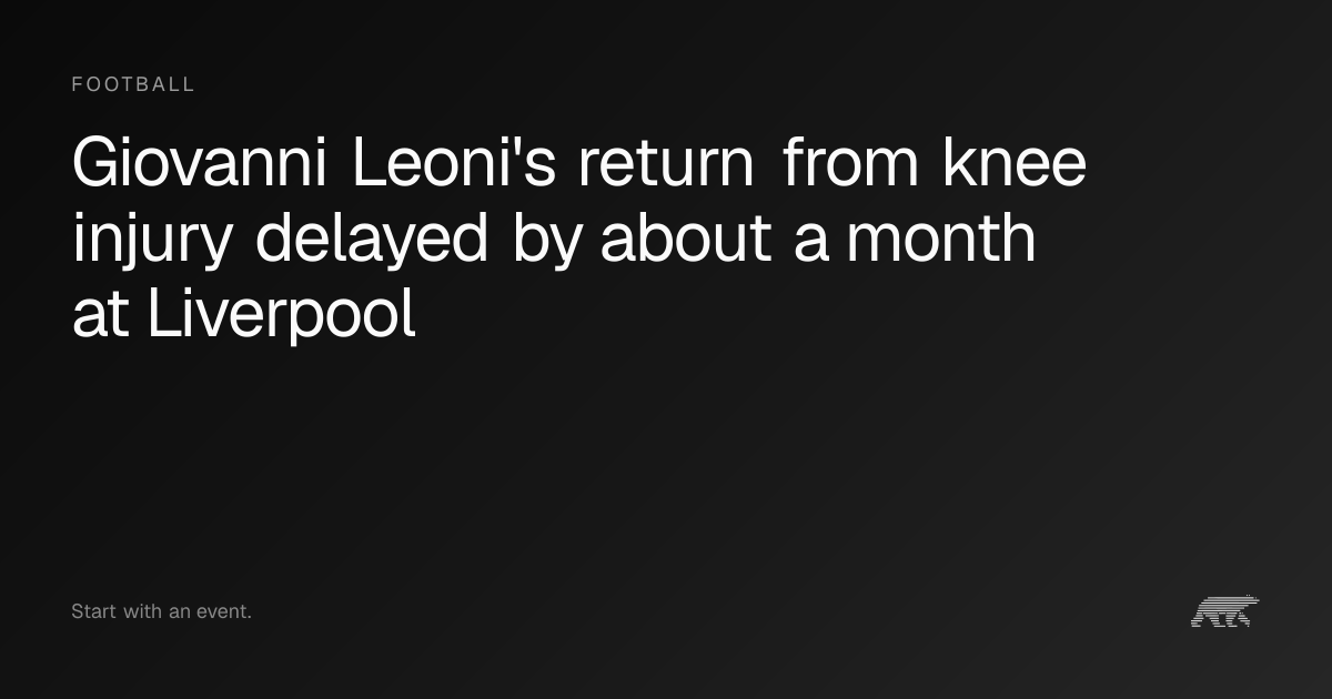 Giovanni Leoni's return from knee injury delayed by about a month at ...