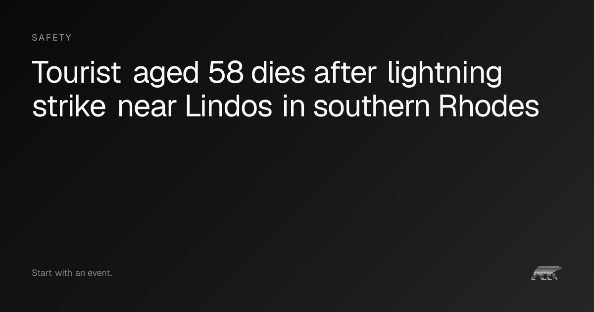 Tourist aged 58 dies after lightning strike near Lindos in southern ...
