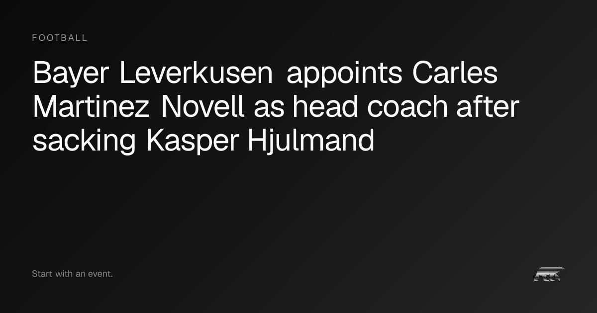 Bayer Leverkusen appoints Carles Martinez Novell as head coach after ...