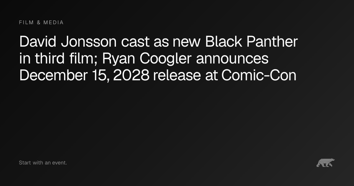 David Jonsson cast as new Black Panther in third film; Ryan Coogler ...