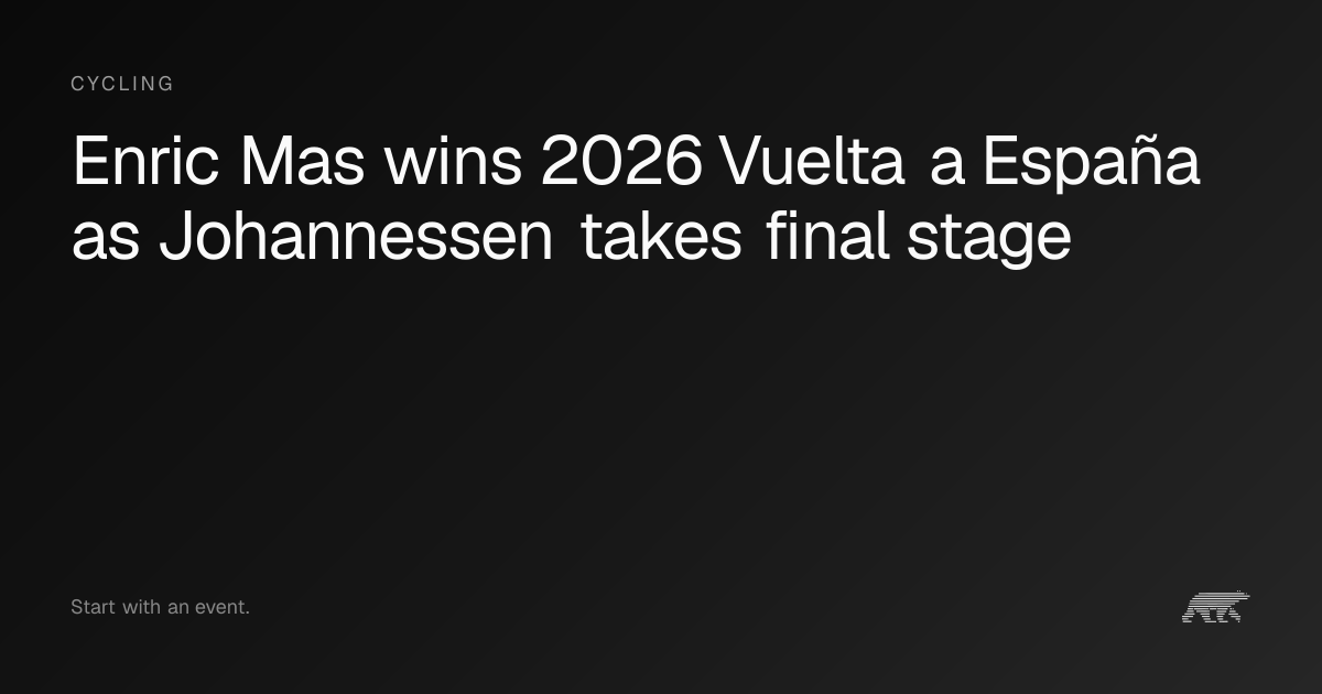 Enric Mas wins 2026 Vuelta a España as Johannessen takes final stage ...