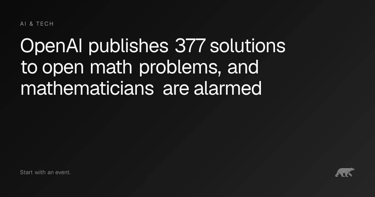 OpenAI publishes 722 math manuscripts generated by unreleased AI model ...