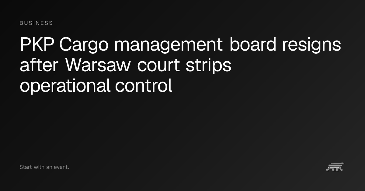 PKP Cargo management board resigns after Warsaw court strips ...