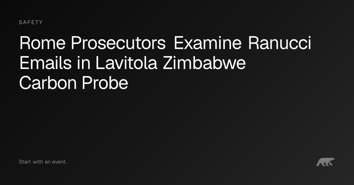 Rome Prosecutors Examine Ranucci Emails in Lavitola Zimbabwe Carbon ...