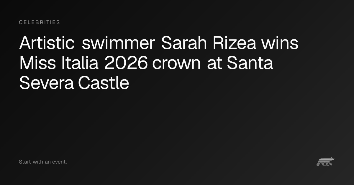 Artistic swimmer Sarah Rizea wins Miss Italia 2026 crown at Santa ...