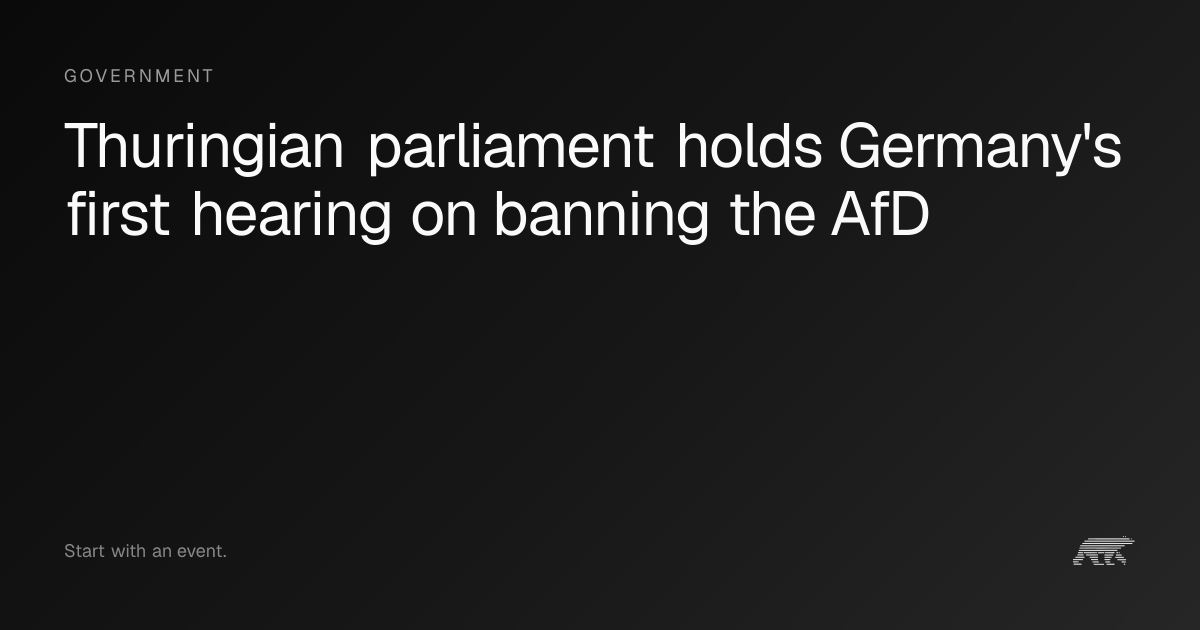Thuringian parliament holds Germany's first hearing on banning the AfD ...