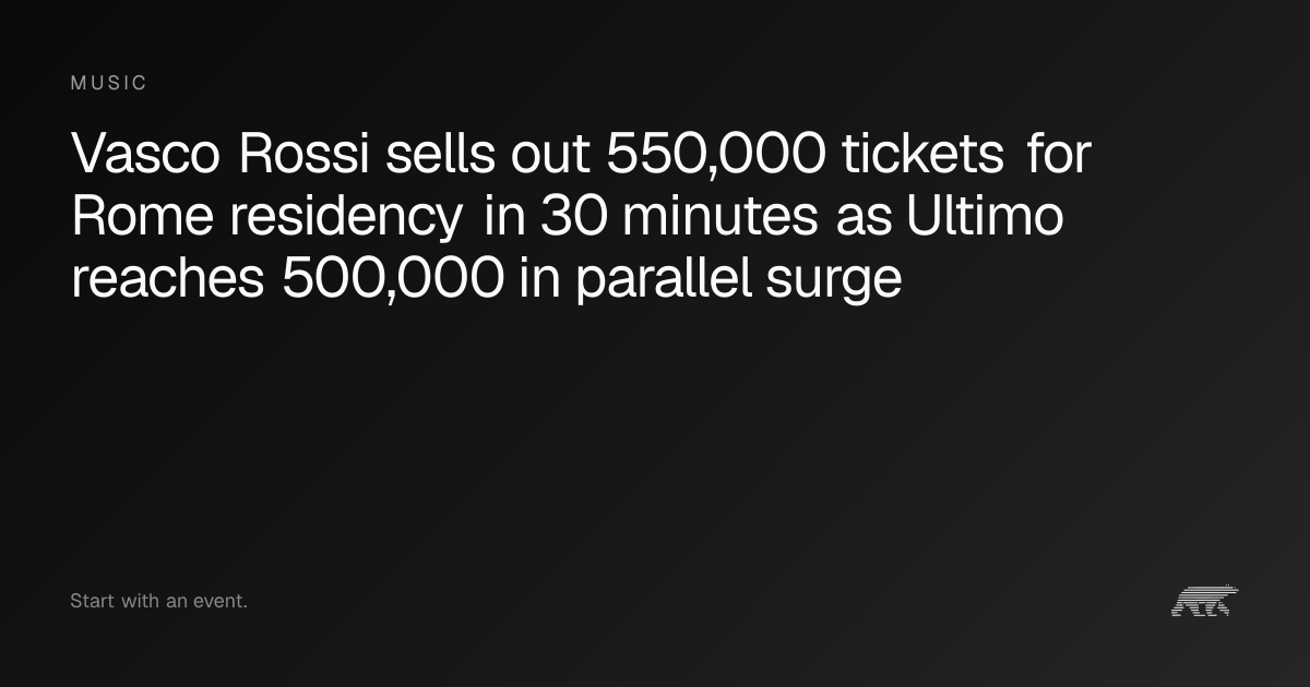 Vasco Rossi sells out 550,000 tickets for Rome residency in 30 minutes ...