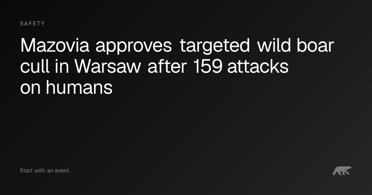Mazovia approves targeted wild boar cull in Warsaw after 159 attacks on ...