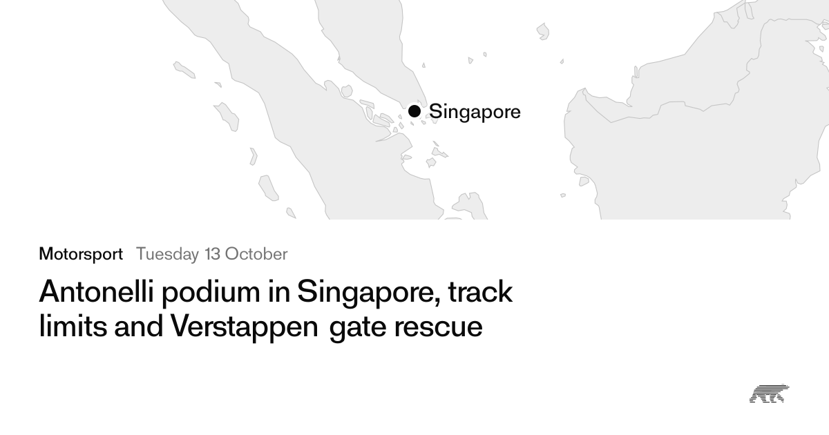 Antonelli podium in Singapore, track limits and Verstappen gate rescue