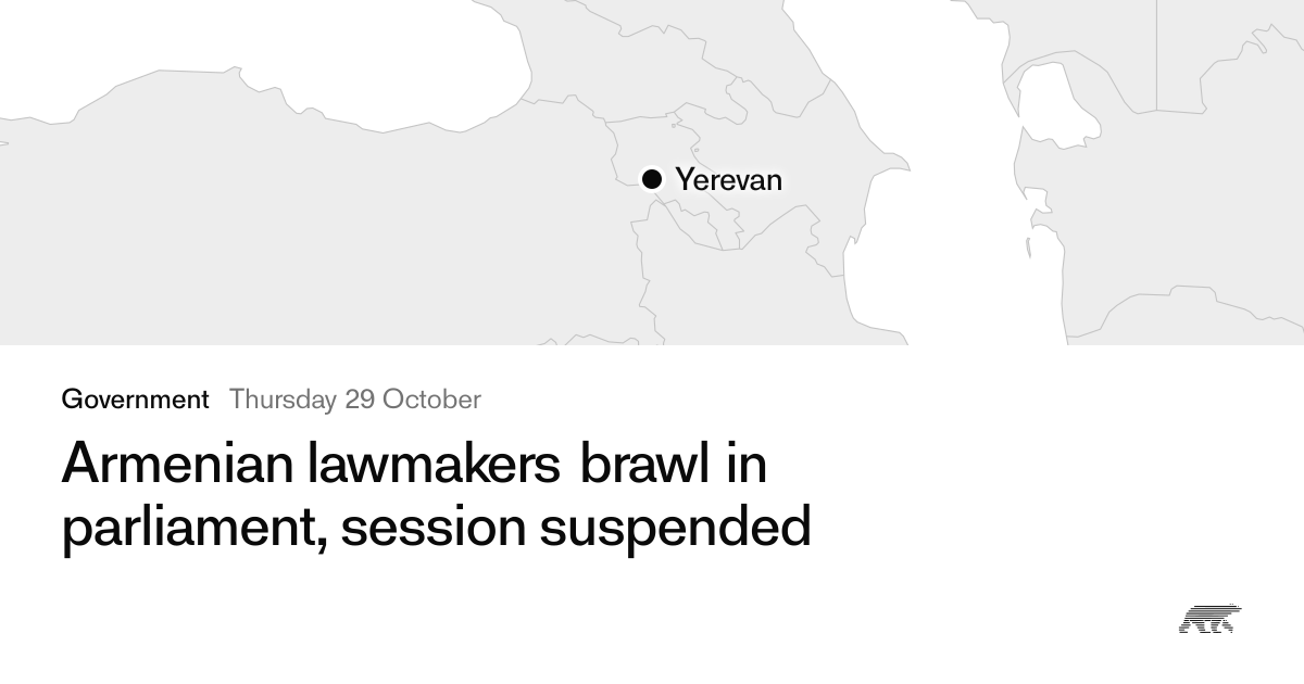 Armenian lawmakers brawl in parliament, session suspended · Pollar