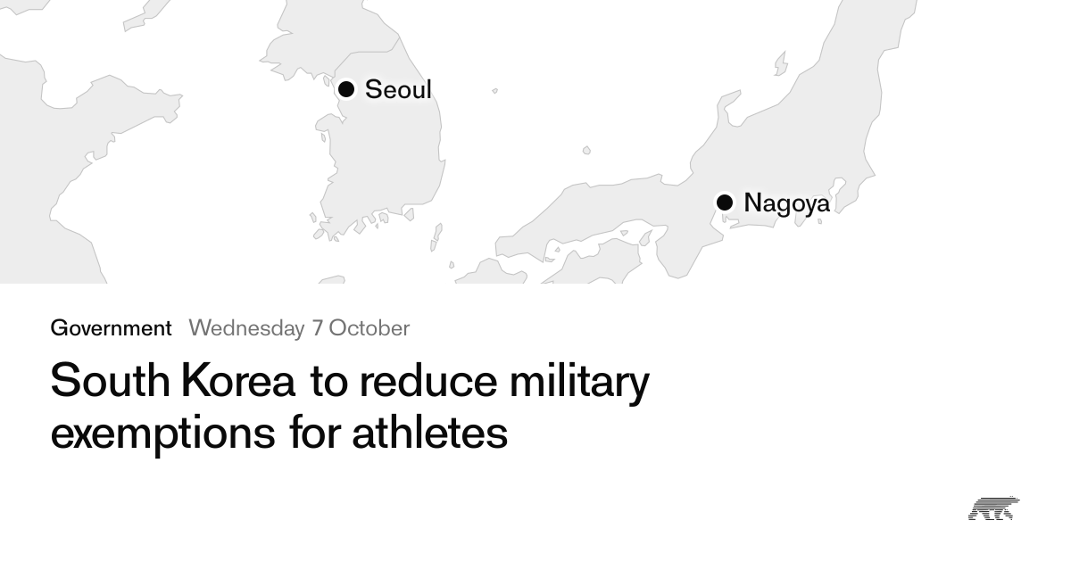 South Korea to reduce military exemptions for athletes · Pollar