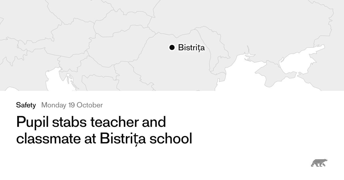 Pupil stabs teacher and classmate at Bistrița school · Pollar