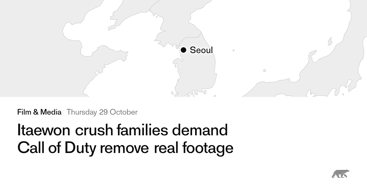 Itaewon crush families demand Call of Duty remove real footage