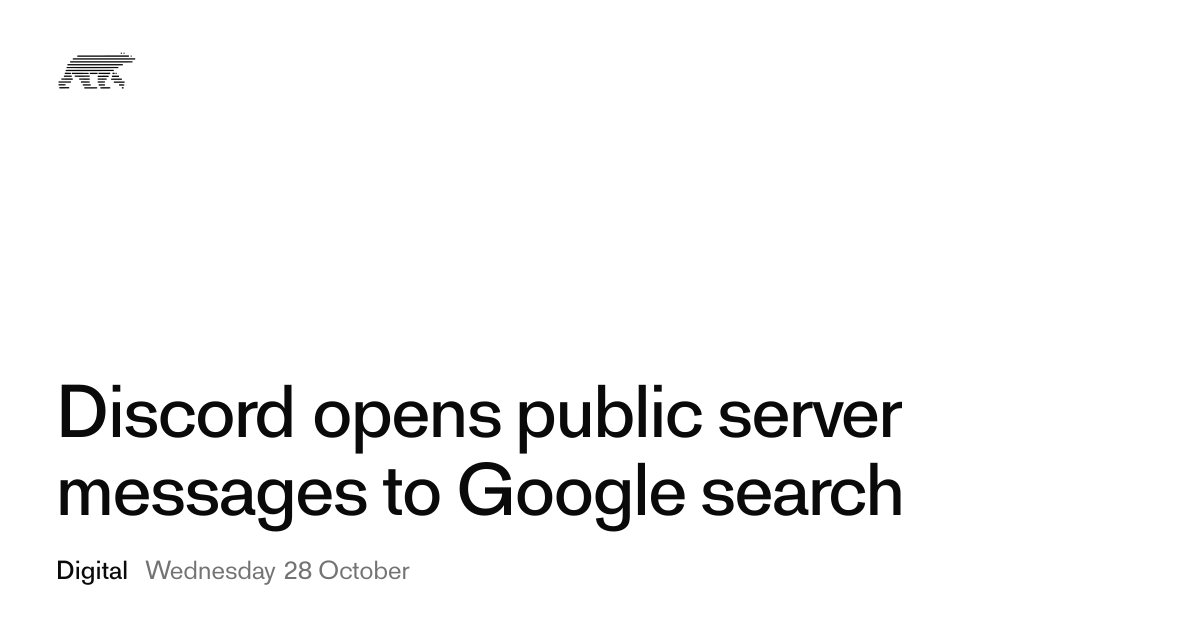 Discord opens public server messages to Google search · Pollar