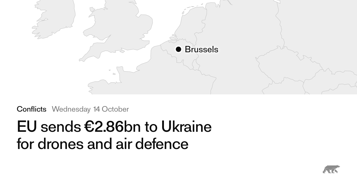 EU sends €2.86bn to Ukraine for drones and air defence · Pollar