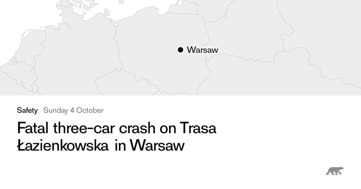 Fatal three-car crash on Trasa Łazienkowska in Warsaw · Pollar