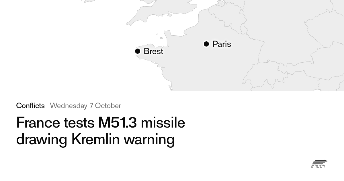 France tests M51.3 missile drawing Kremlin warning · Pollar