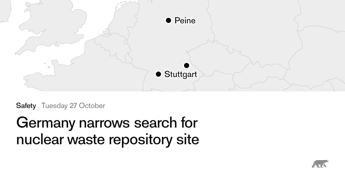 Germany narrows nuclear waste site search to under 5% · Pollar