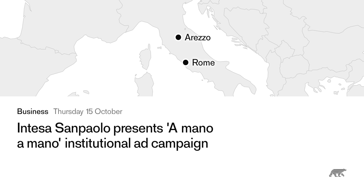 Intesa Sanpaolo presents 'A mano a mano' institutional ad campaign