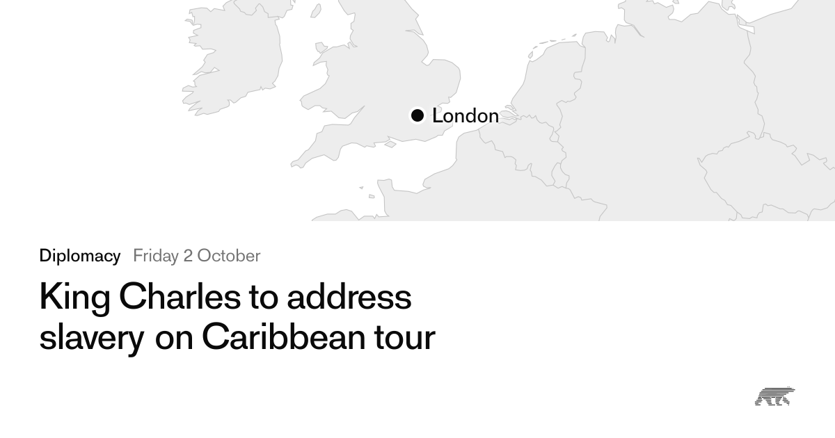 King Charles to address slavery on Caribbean tour · Pollar