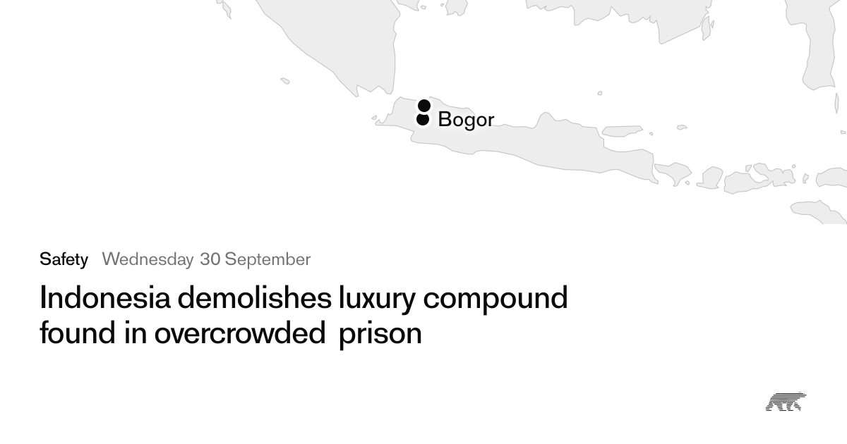 Indonesia demolishes luxury compound found in overcrowded prison