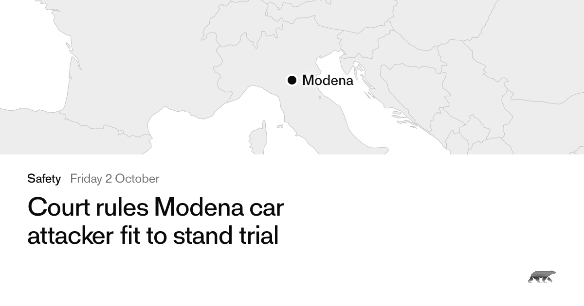 Court rules Modena car attacker fit to stand trial · Pollar