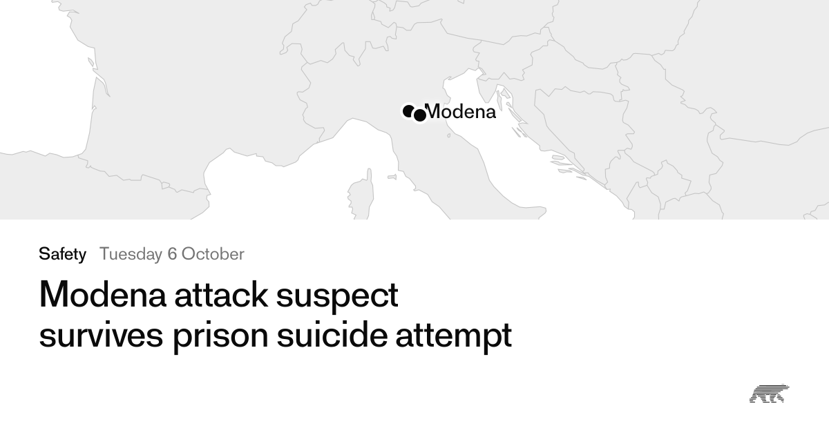 Modena attack suspect survives prison suicide attempt · Pollar