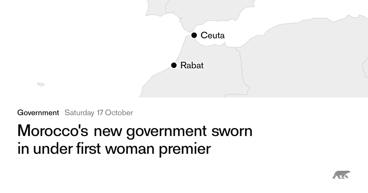Morocco's new government sworn in under first woman premier · Pollar