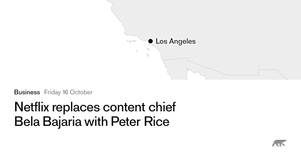 Netflix replaces content chief Bela Bajaria with Peter Rice · Pollar