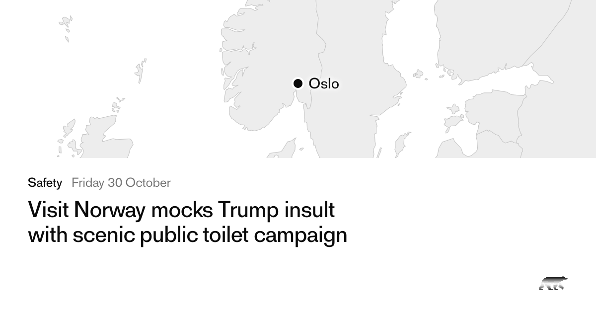 Visit Norway mocks Trump insult with scenic public toilet campaign