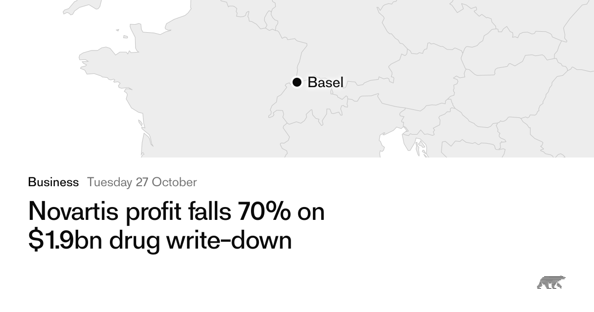 Novartis profit falls 70% on $1.9bn drug write-down · Pollar