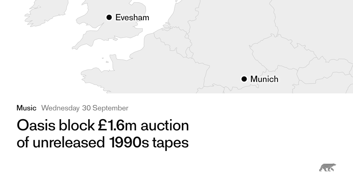 Oasis block £1.6m auction of unreleased 1990s tapes · Pollar