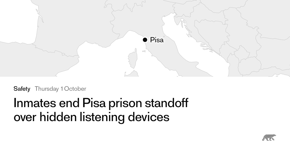 Inmates end Pisa prison standoff over hidden listening devices