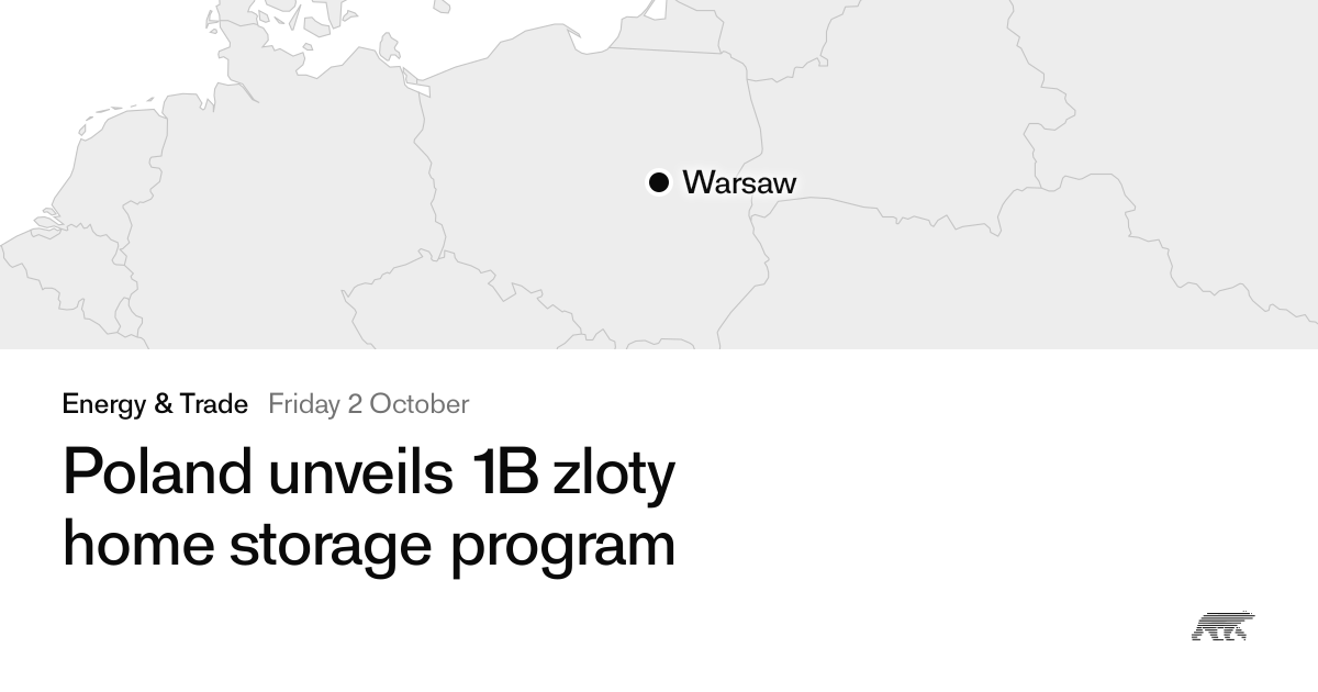 Poland unveils 1B zloty home storage program · Pollar