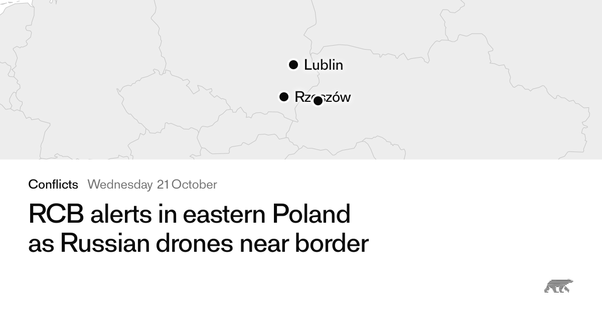 RCB alerts in eastern Poland as Russian drones near border · Pollar